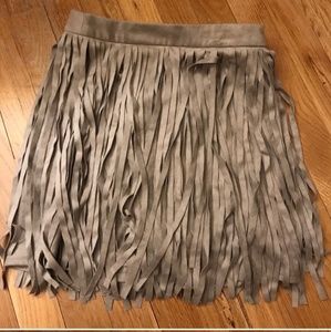 BB Dakota Fringe Suede Skirt Size 0